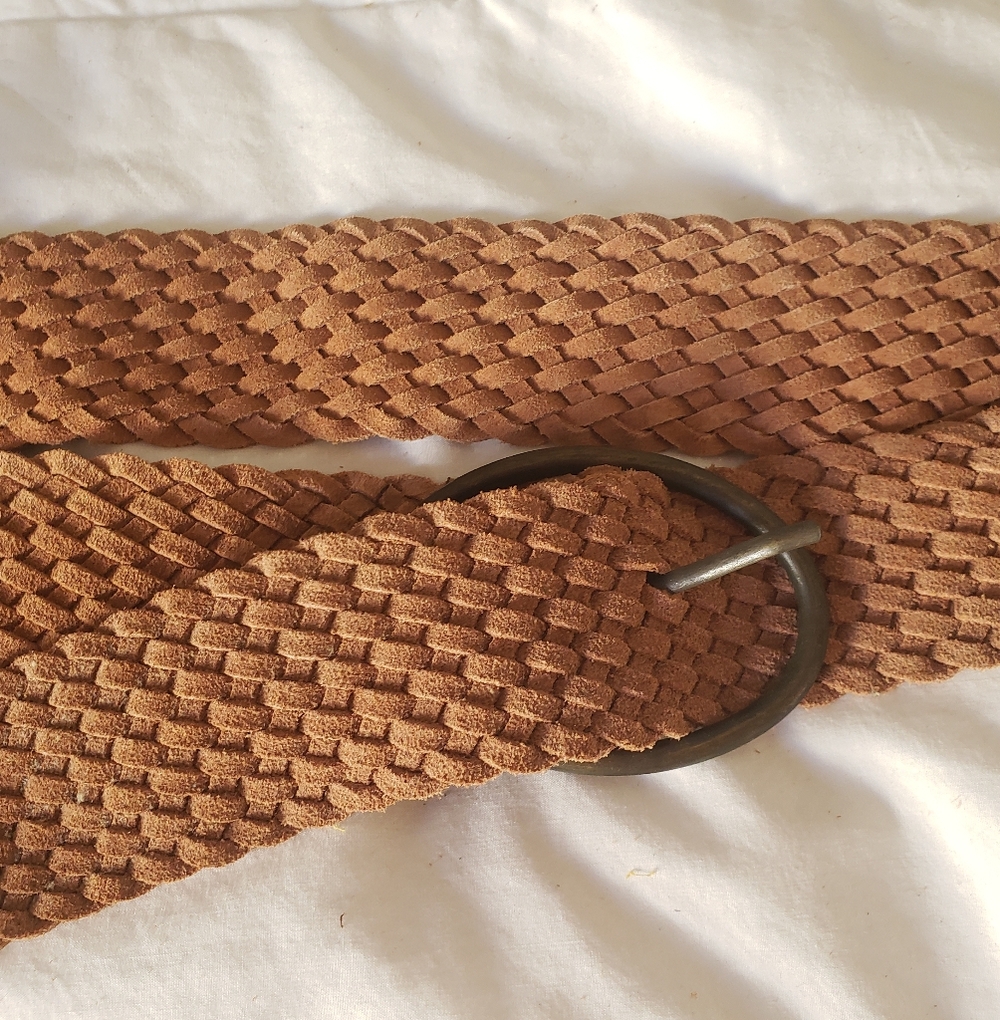 Braided Suede Tan Belt